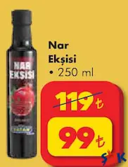 BİZİM VATAN NAR EKŞİSİ 250 ML fiyat ve kampanya bilgisi